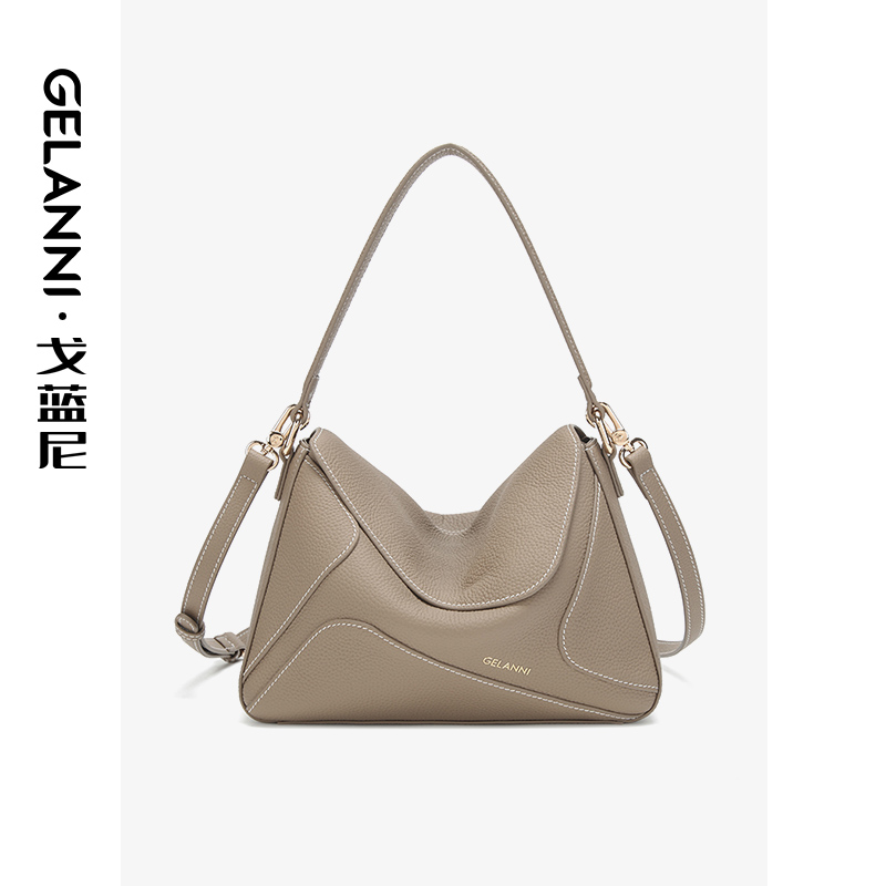 GELANNI真皮高定拼接创意时尚枕头包GLN2461139灰色