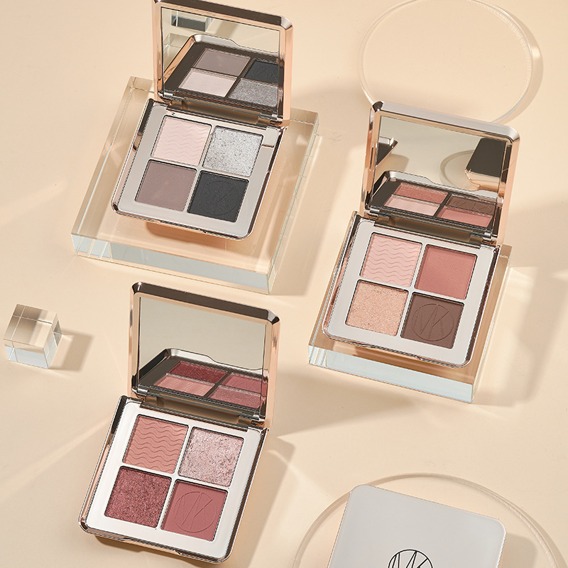 玛可安迪质地四色眼影爆闪细闪纯欲百搭消平价细腻学生