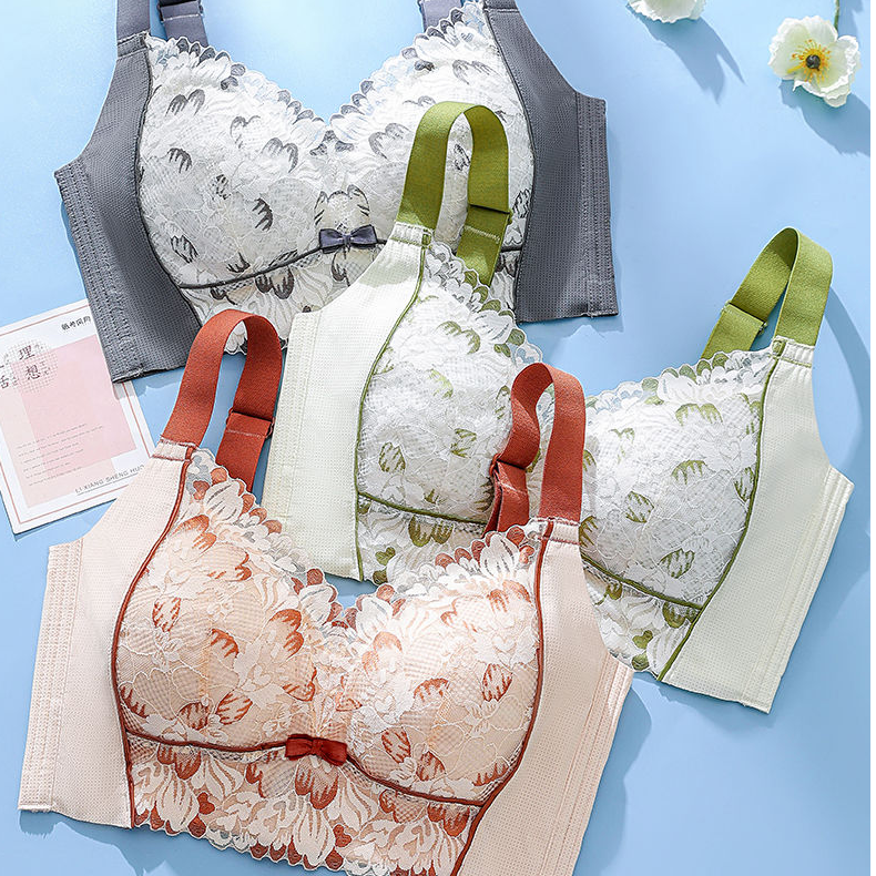 【天空之境薄款】CD杯0.2大码内衣聚拢收副乳薄款无钢圈蕾丝文胸