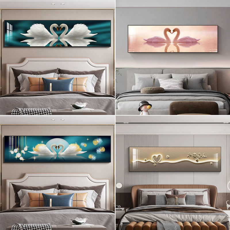 爱屋及屋【佳人床头合集1】立体镶嵌卧室床头装饰画现代晶瓷挂画