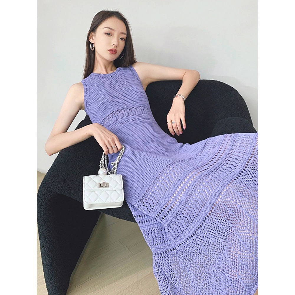 1523夏季新款女装法式温柔减龄女神范设计感小众显瘦连衣裙子长裙