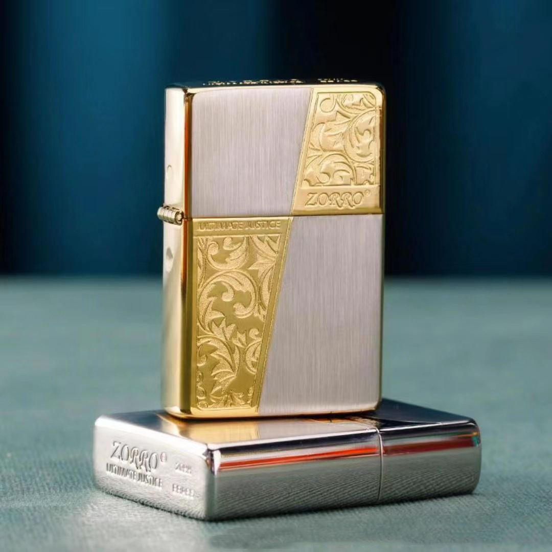 ZORRO佐罗分色唐草煤油打火机创意金属铜壳打火机个性创意火机