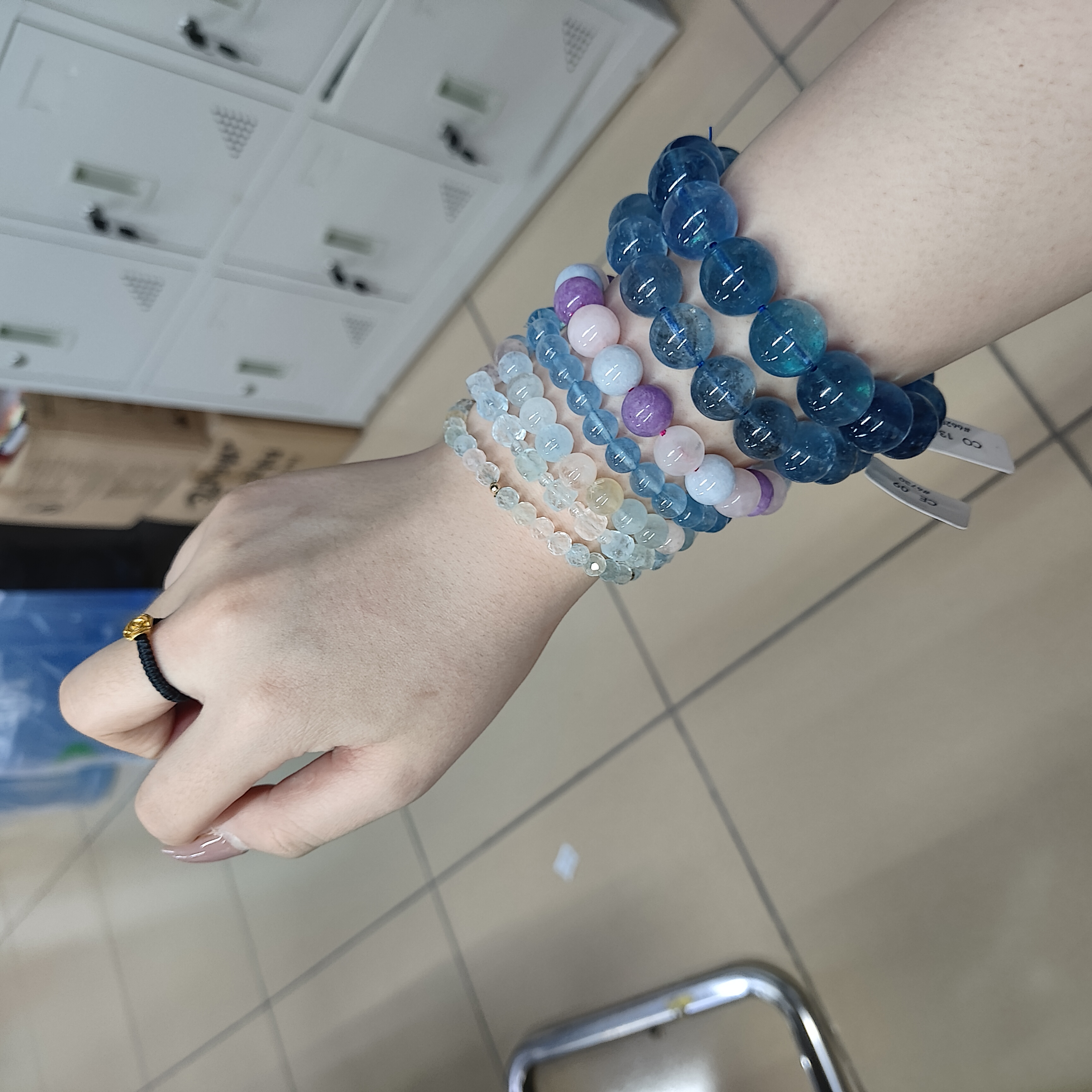 海蓝宝 摩根石 绿柱石手串 DIY设计款手串（多样性发货）时尚