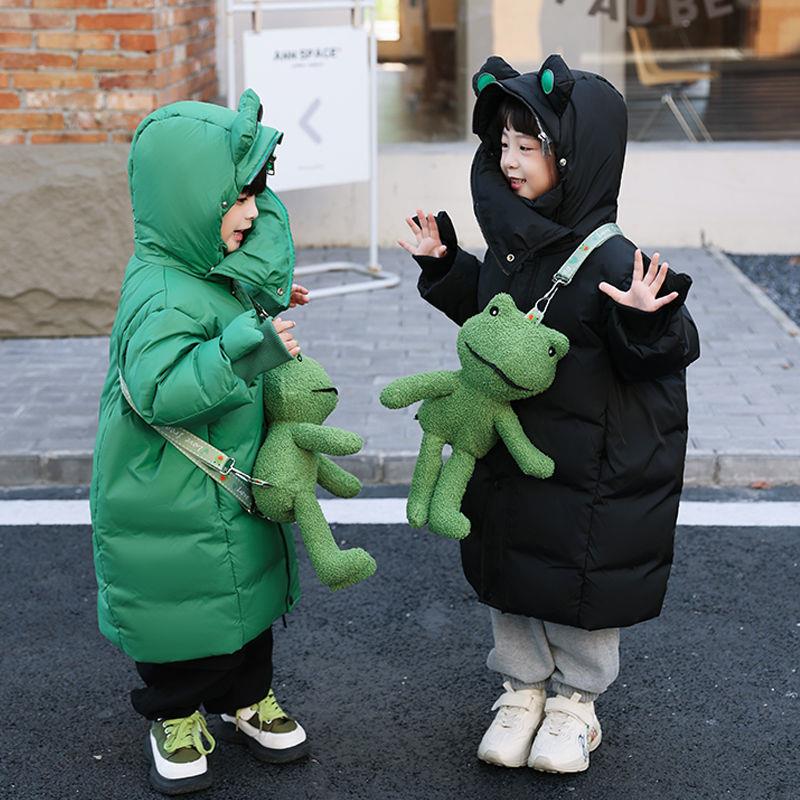 巴拉巴拉冬季儿童羽绒服中长款2024新款洋气男女童加厚童装外出亲