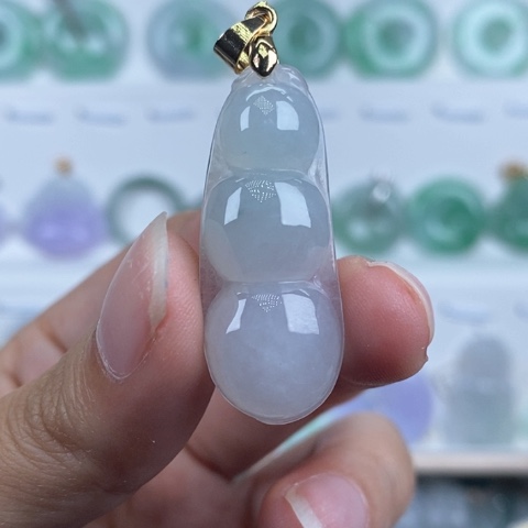 翡翠吊坠(不含链)银S925镶嵌30