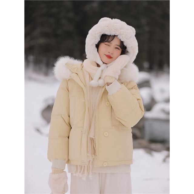 冬季2023年新款棉衣外套韩版宽松保暖短款小个子棉服女加绒冬装