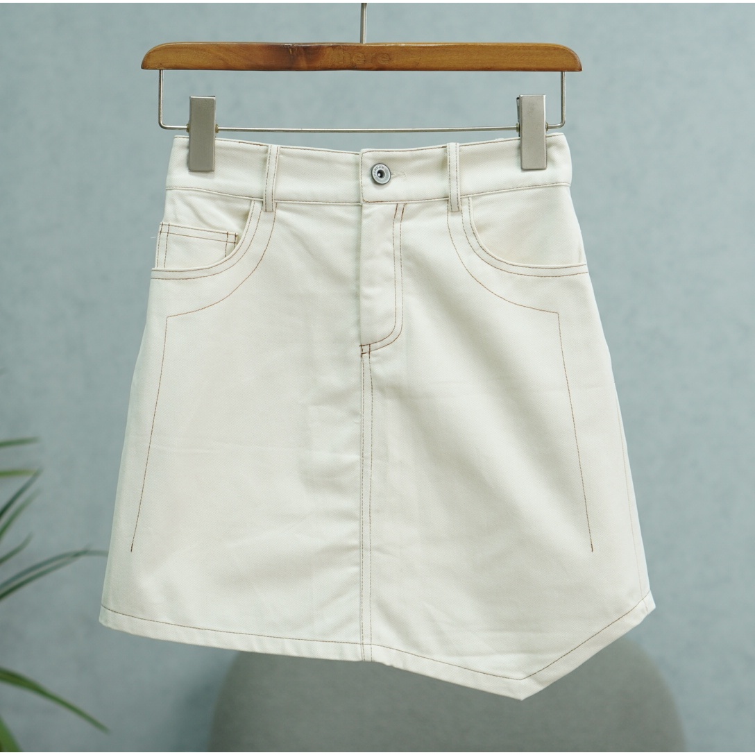 Shi系列   S315   女装简约时尚不对称下摆短裙杏色2211181