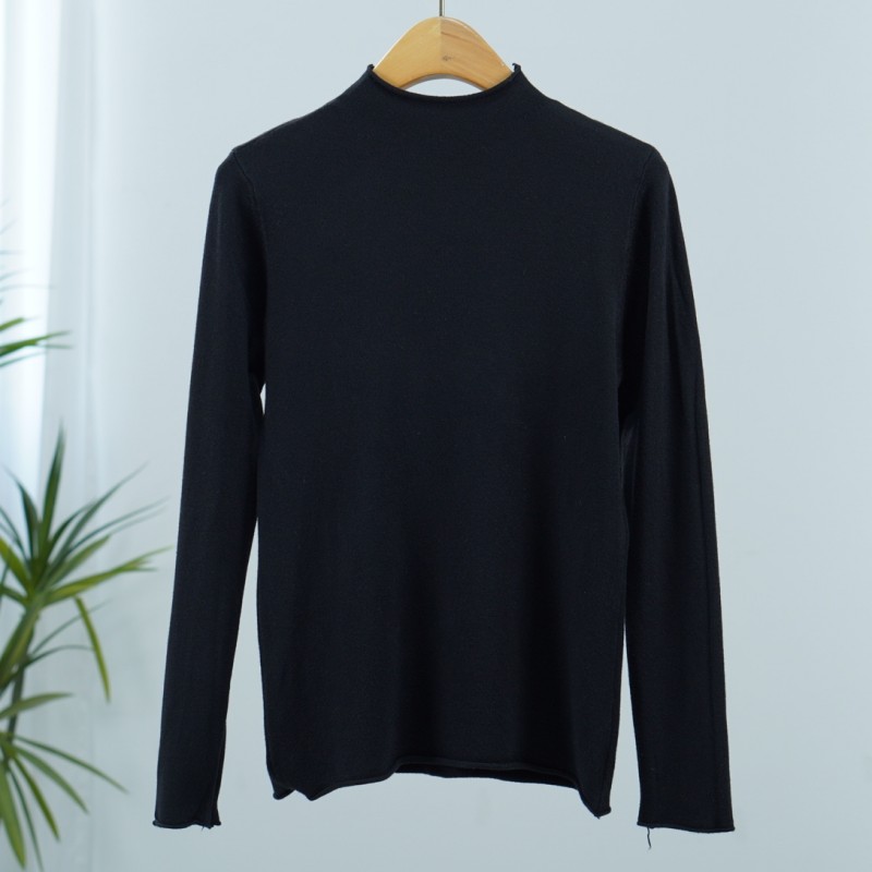 PZ582   女装时尚撤柜长袖打底T恤黑色