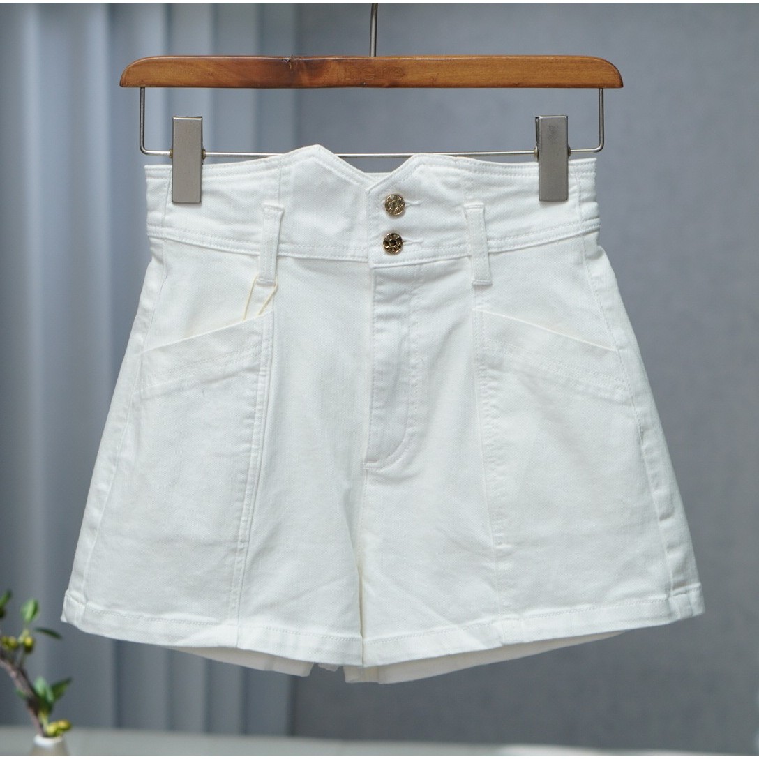 O系列   O-238    女装简约时尚牛仔短裤白色