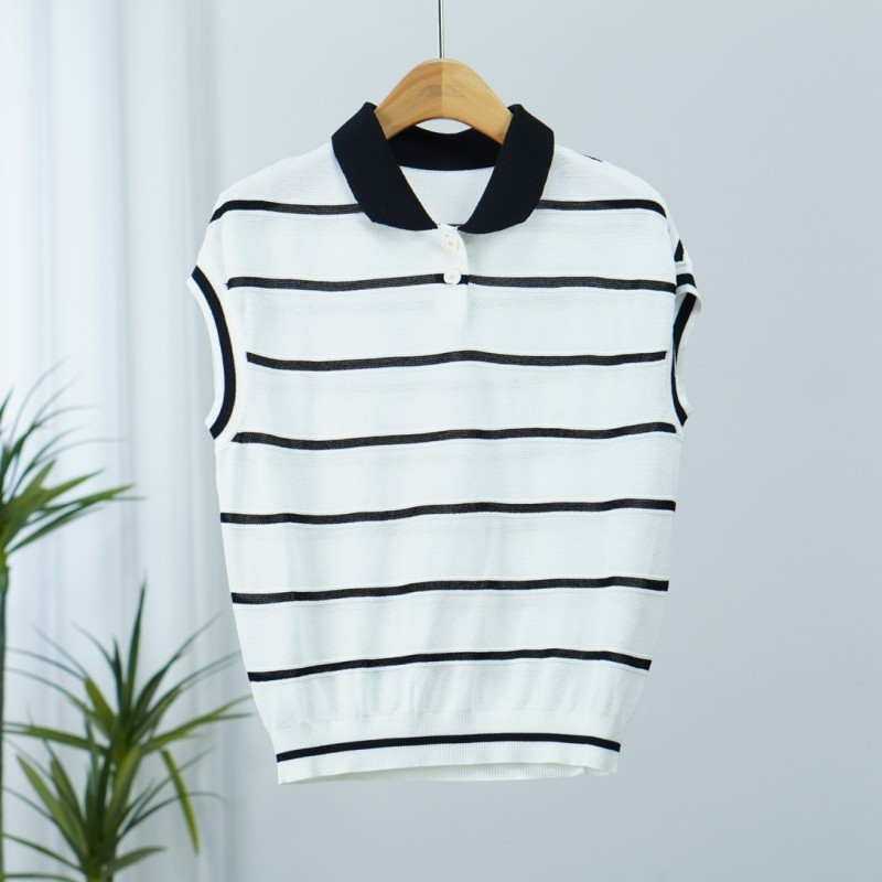 曼系列  E494  女装时尚撤柜上衣短袖针织衫白色