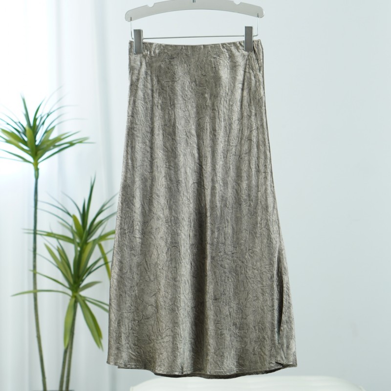 设计师系列  S023  女装时尚撤柜半身裙咖棕色BQ0536