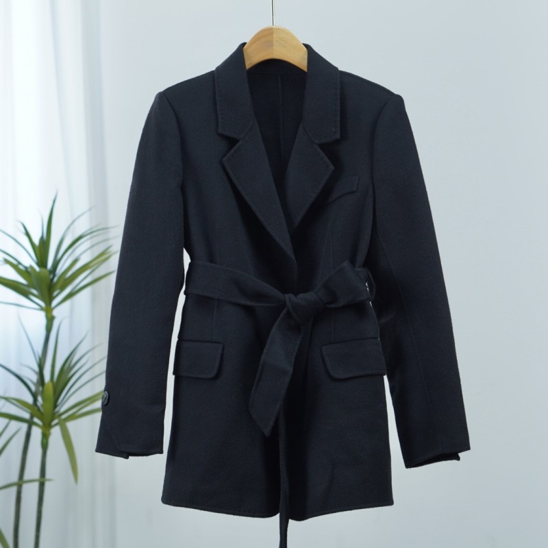 超一线系列  WE415  女装时尚撤柜呢大衣黑色JTBD72519
