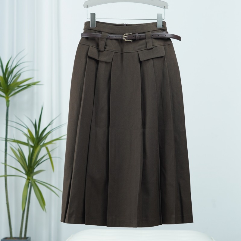 设计师系列  E153   女装时尚撤柜半身长裙咖色BQ0205