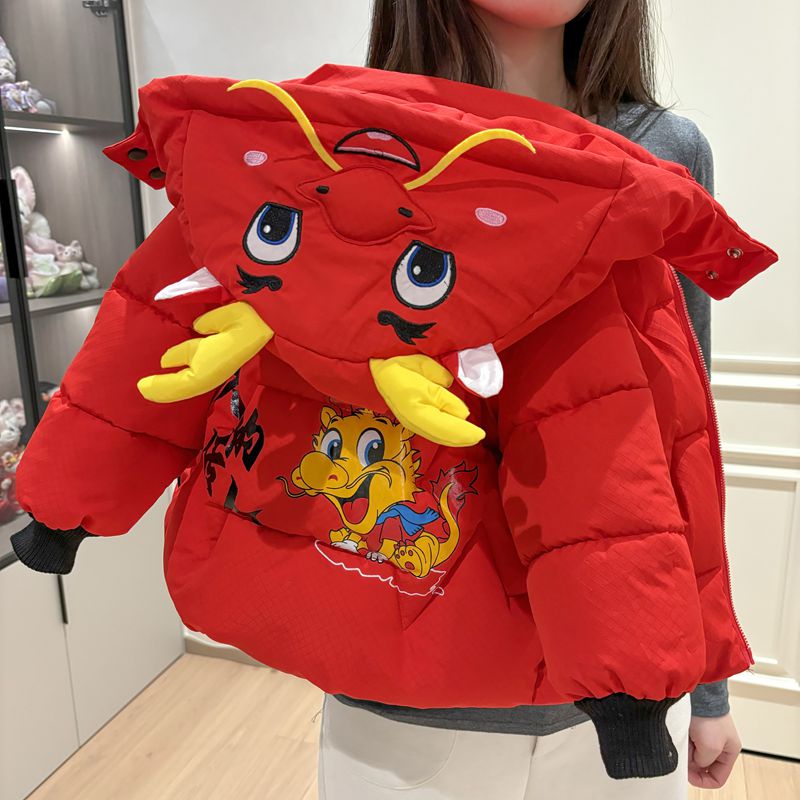 反季促销棉服男女童宝宝棉衣婴幼儿加绒加厚防寒保暖卡通棉袄外套