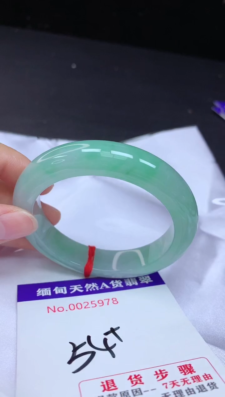 【闪购商品】翡翠手镯未镶嵌54+