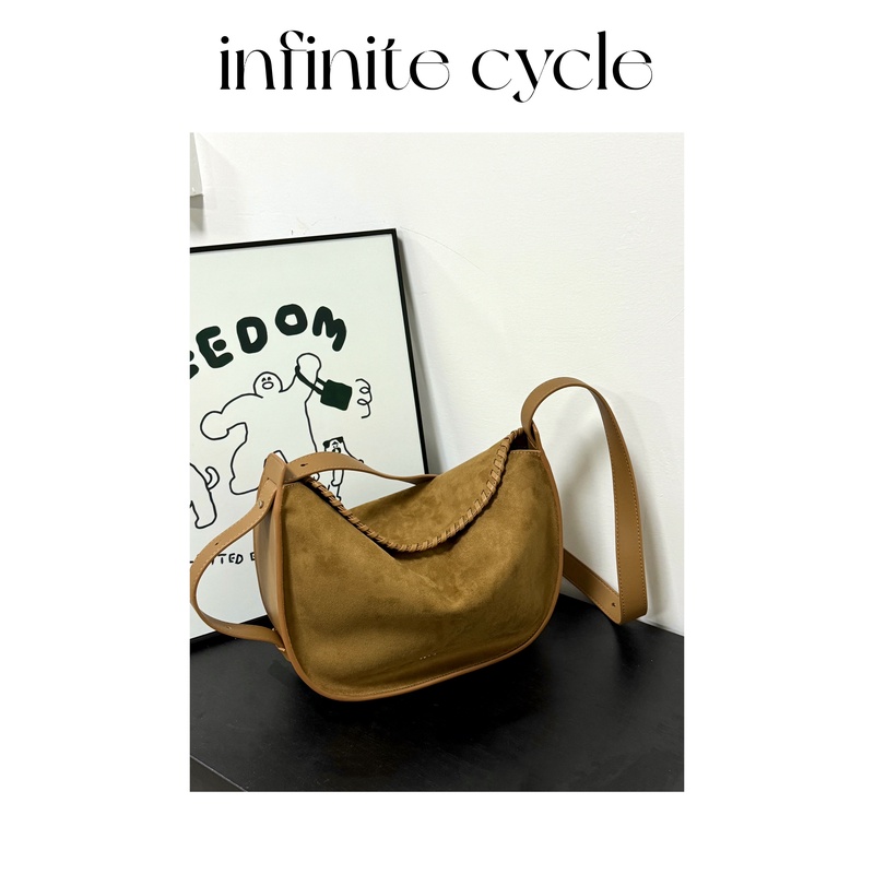 【1266】infinite cycle韩国小众斜挎包通勤百搭极简编织包