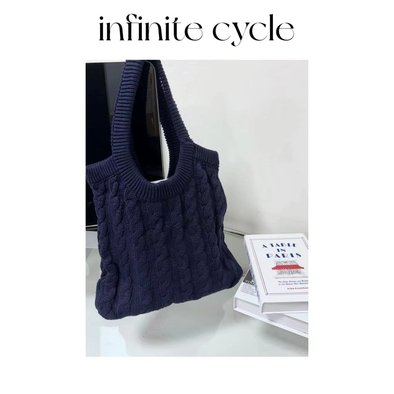 【1234】infinite cycle小众字母ins风单肩腋下手拎包