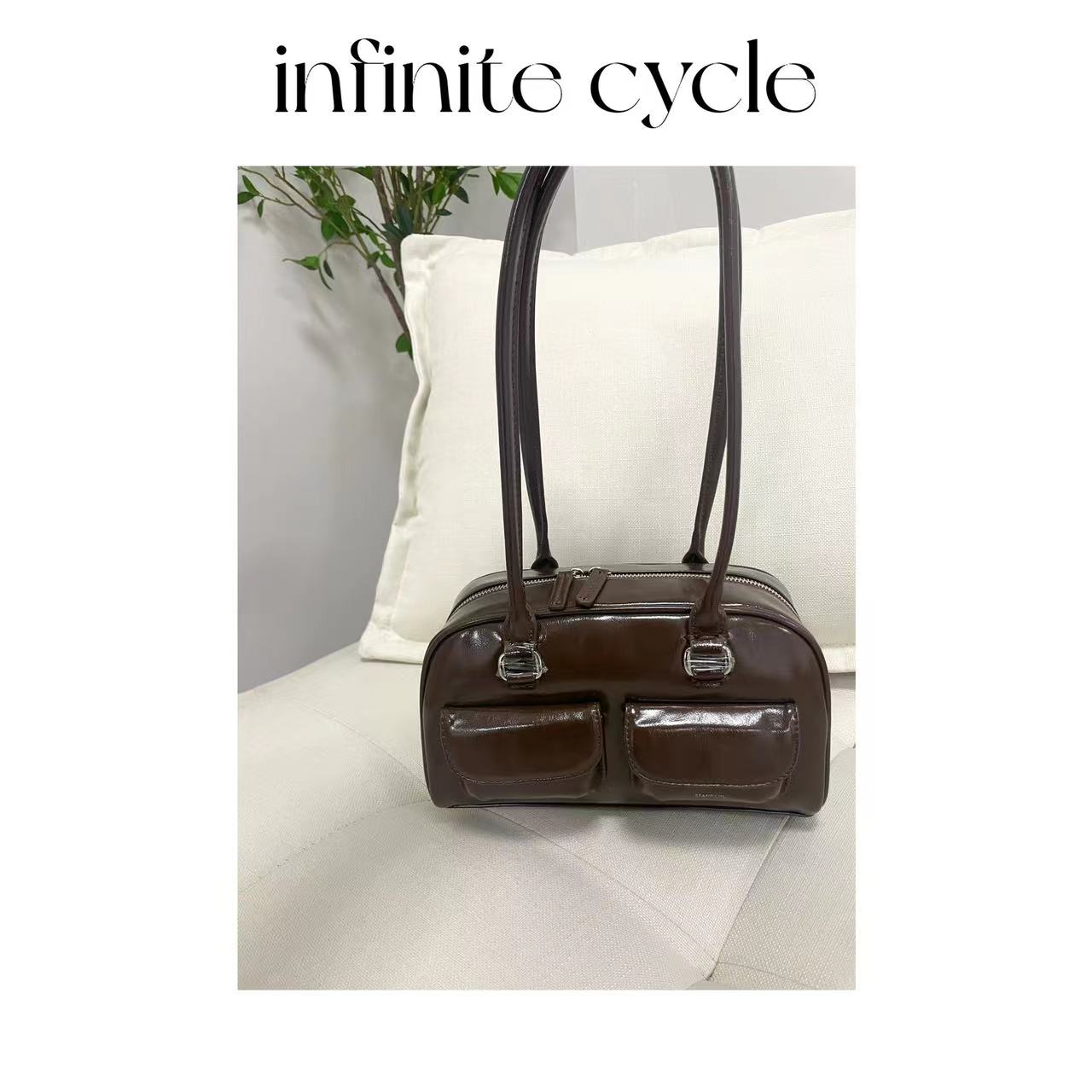 【646】infinite cycle保龄球包小众波士顿单肩手提腋下包