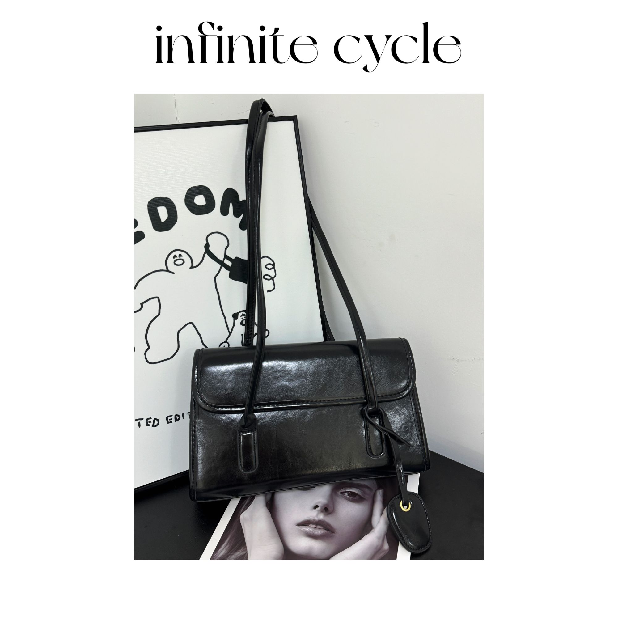 【980】infinite cycle韩系小众公文单肩包