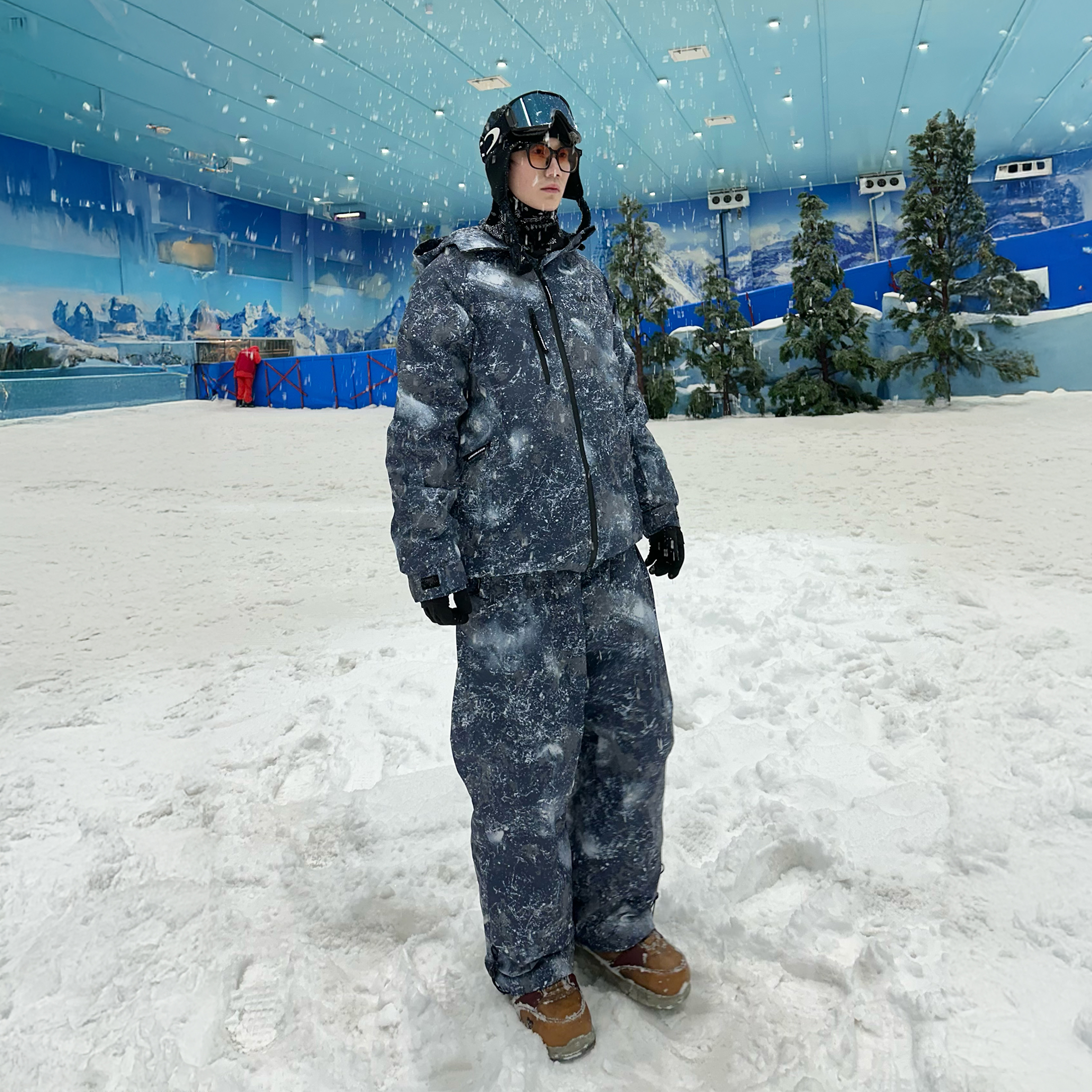 KEEPMONEY星空滑雪服男女单板防风防水加厚耐磨专业平花雪服套装