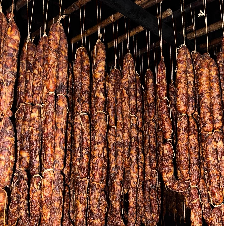 麻辣香肠正宗川味腊肠农家自制腊肠纯肉香肠烟熏腊肉辣肠