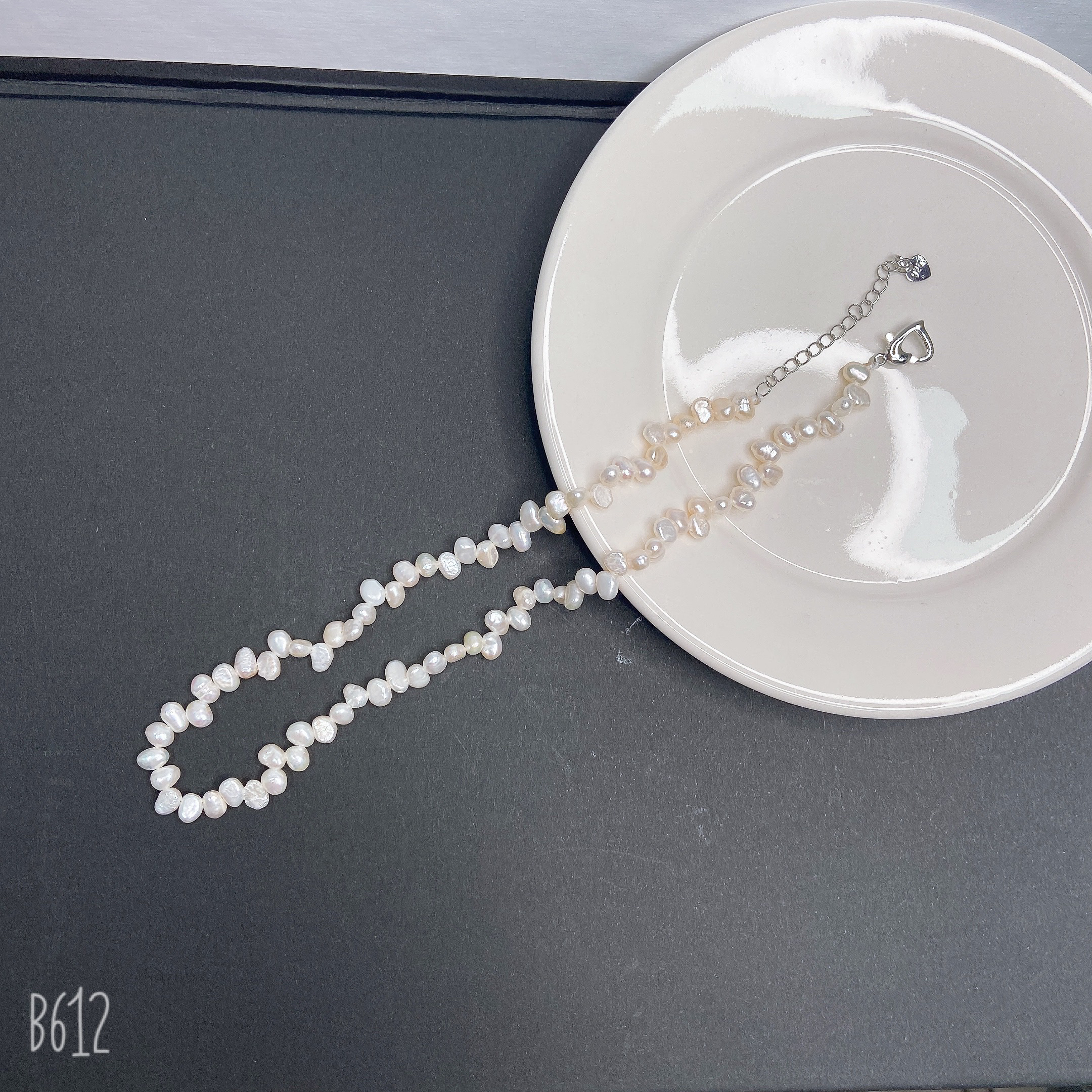 天然淡水珍珠C36#白色花瓣珍珠项链百搭