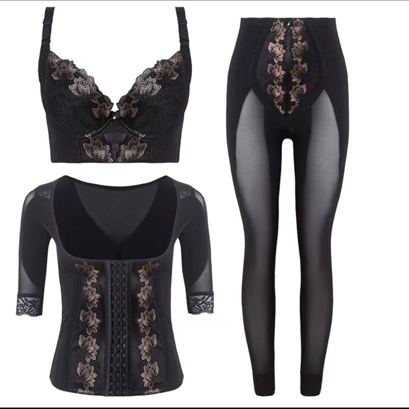 璐比玛斯莱卡长款银纤维能量石美容院身材管理收腰提臀塑身塑形