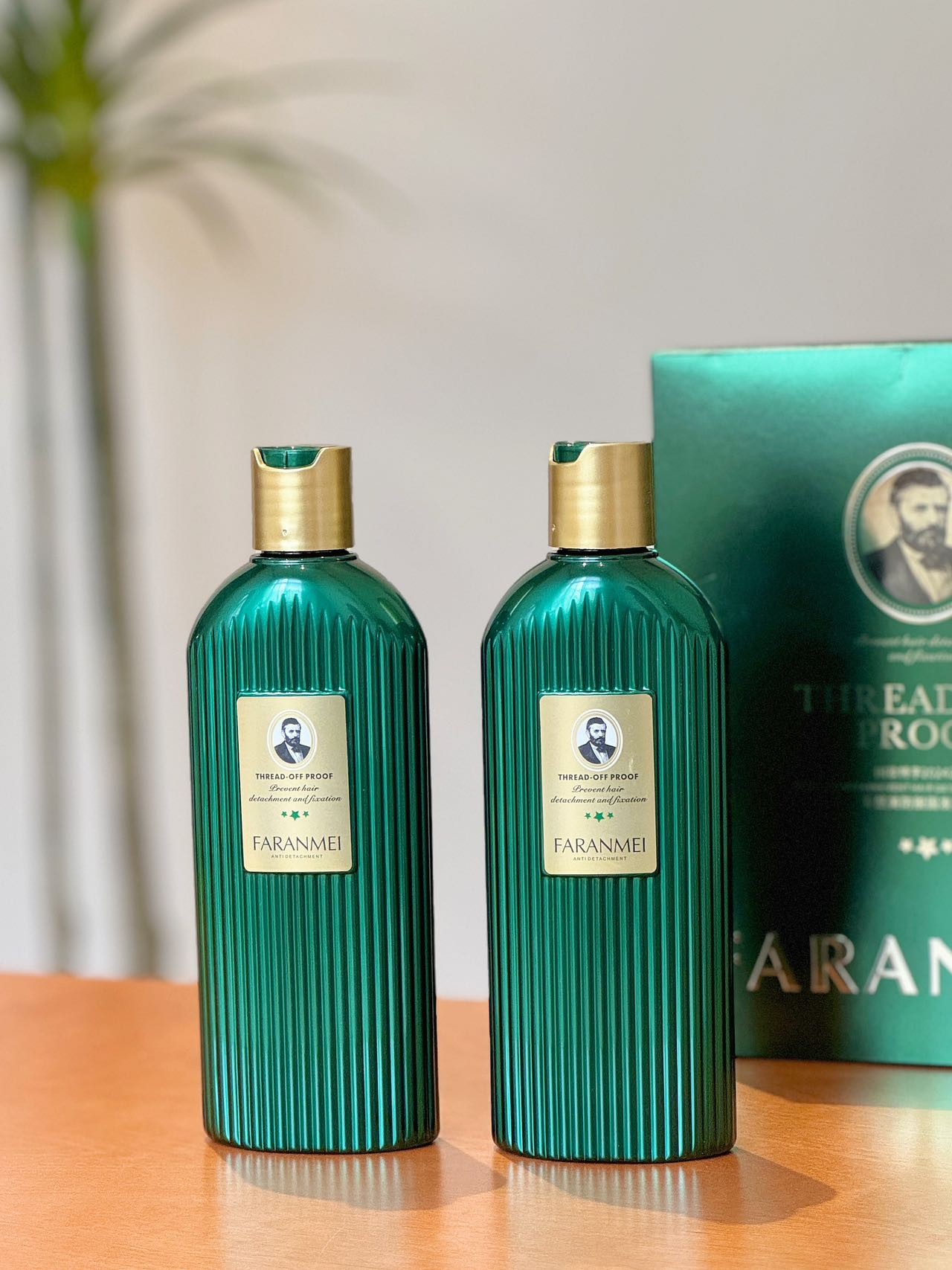 H3961  F408发然美防脱固发洗发露绿色套盒净含量350ML*2到27年9