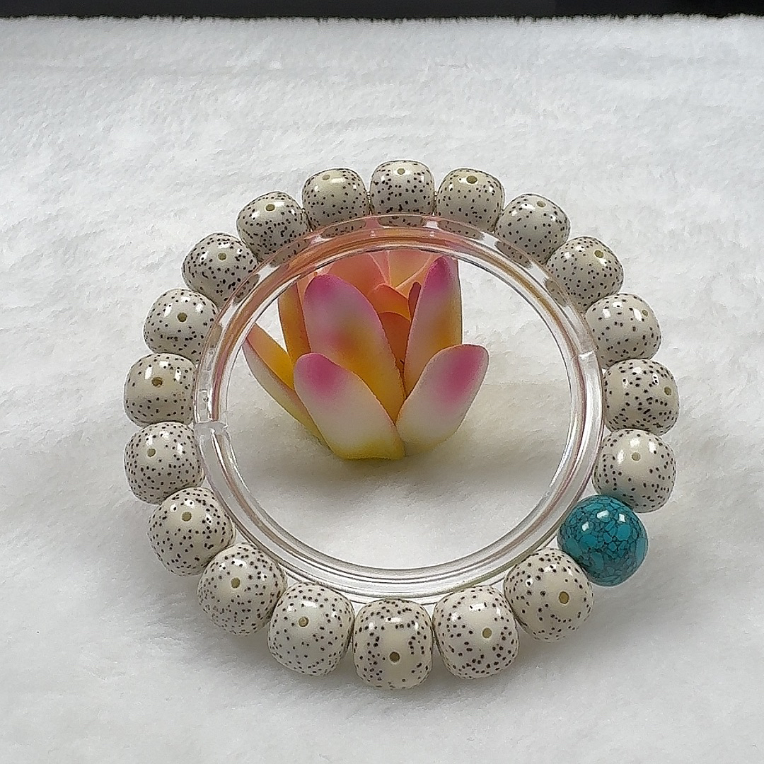 海南星月菩提原生态尺寸12*11mm老型正月佛珠手串高密高抛