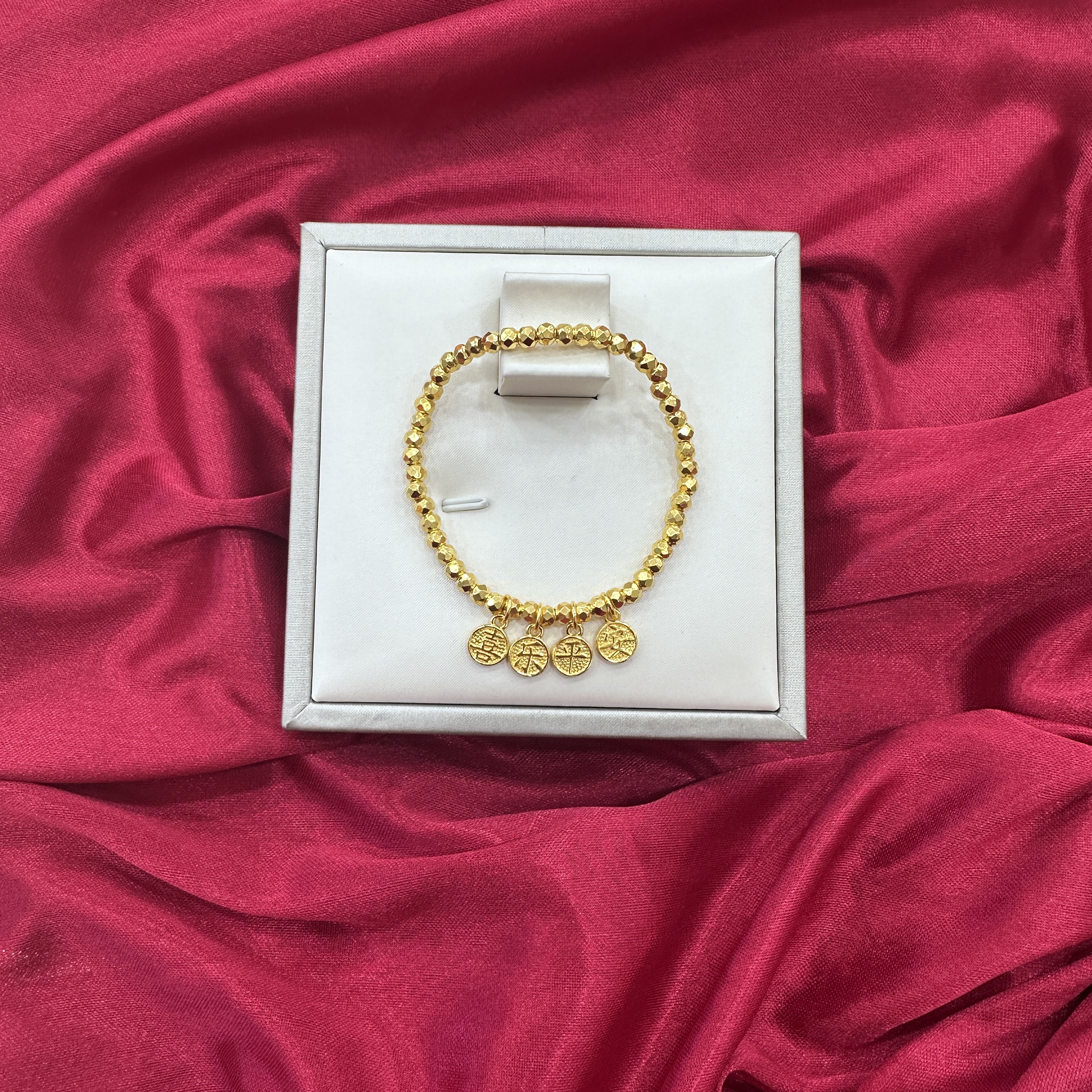 足银手链 平安喜乐手链时尚百搭总重约8.56g