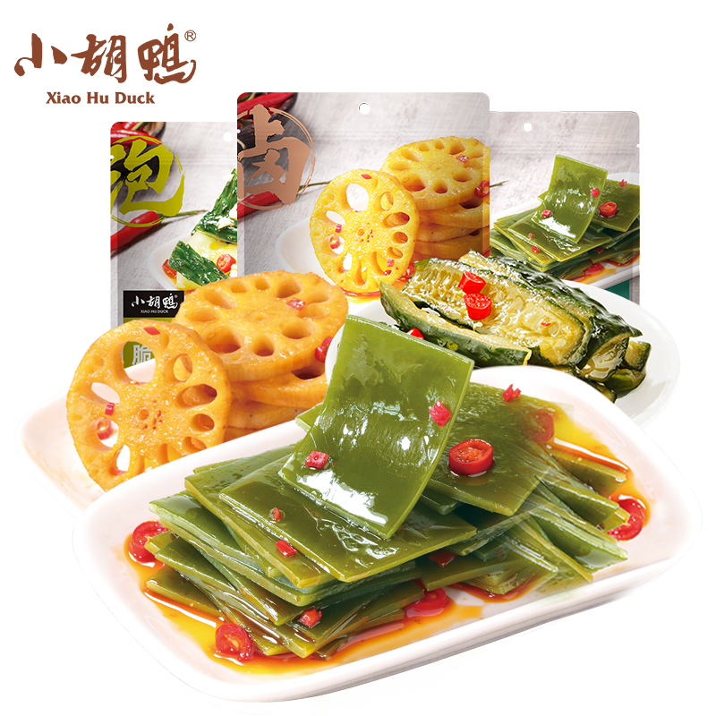 小胡鸭香辣味素食酸辣海带脆皮黄瓜藕片休闲零食脆爽下饭菜拌饭菜
