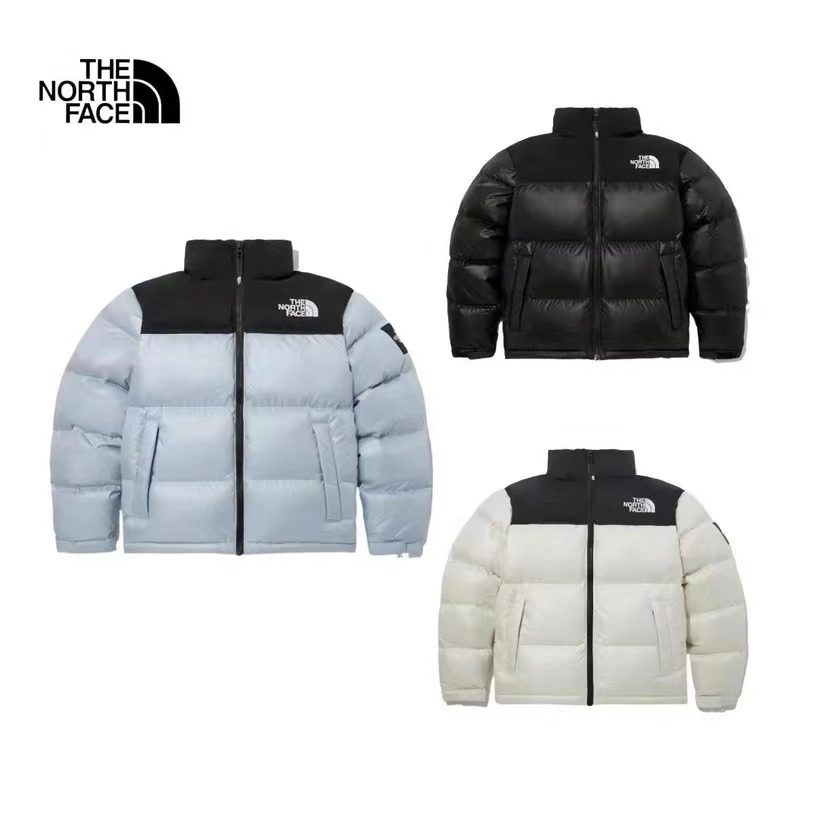 THE NORTH FACE/北面23新款韩版拼接刺绣立领加厚加绒鹅绒羽绒服