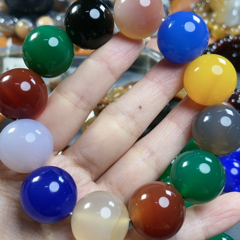 【闪购商品】玛瑙/玉髓手串未镶嵌彩*桥