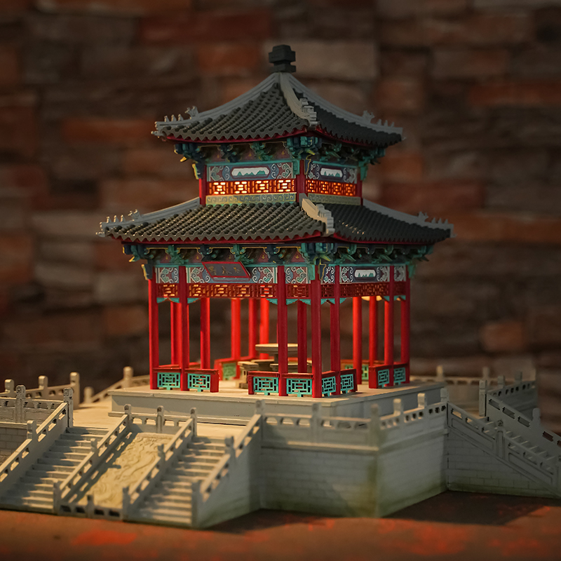 木制拼装醉翁亭古建筑diy拼装模型潮玩礼物摆件礼物