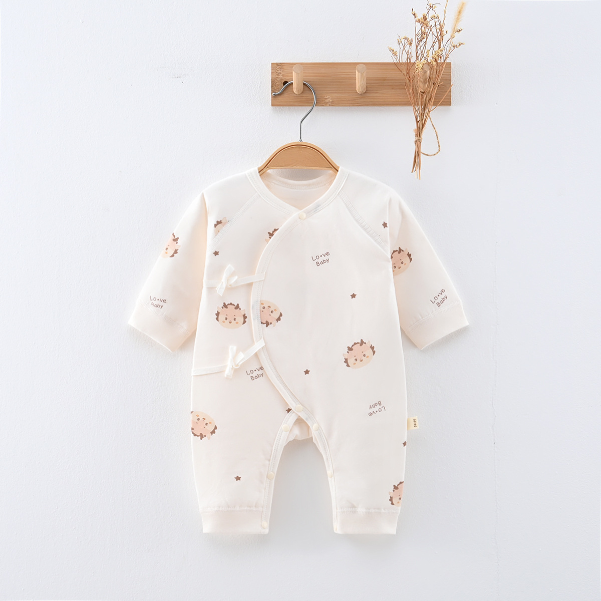 新生婴儿连体衣秋冬季薄棉无骨男女宝宝蝴蝶衣夹棉和尚服婴儿哈衣