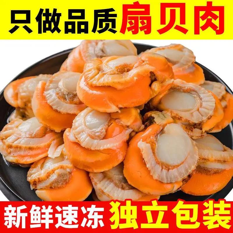 【精选带黄】大号扇贝肉新鲜冷冻扇贝全贝蒜蓉扇贝现剥海鲜水产A