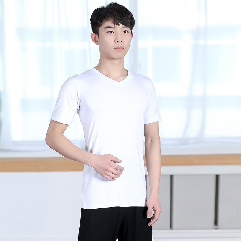 舞蹈服练功服男士宽松学生形体服现代舞拉丁舞莫代尔上衣裤子套装