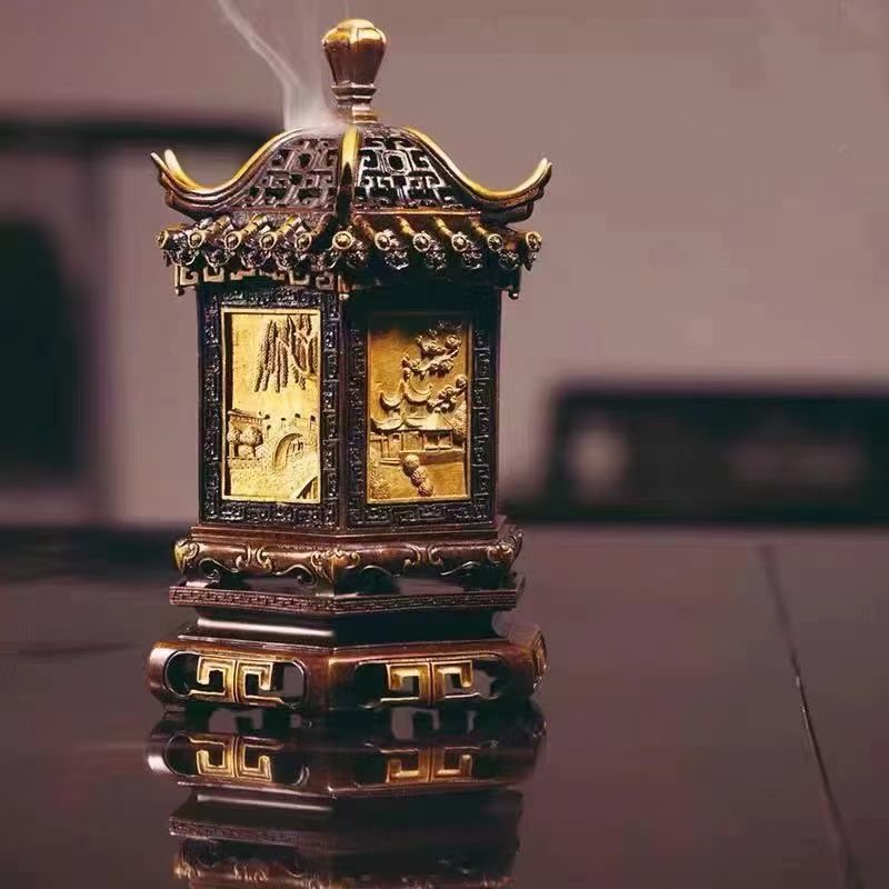 【炉香韵】周阳姑苏六角亭式熏香炉