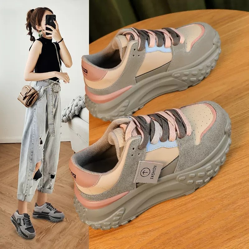 秋冬季回力休闲新款韩版时尚女鞋 ins老爹鞋2023百搭透气厚底跑步