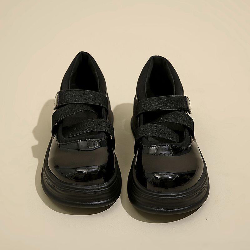 秋冬季回力休闲法式玛丽珍小皮鞋女2023英伦风松糕厚底厚底乐福鞋