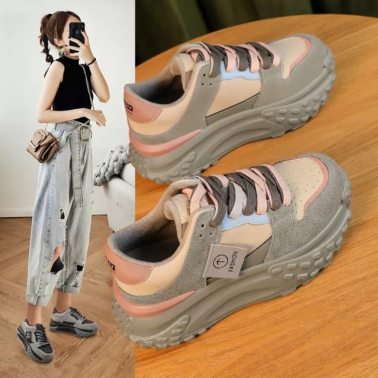 秋冬季回力休闲高级感显脚小老爹鞋子女ins潮春秋2023年新款春