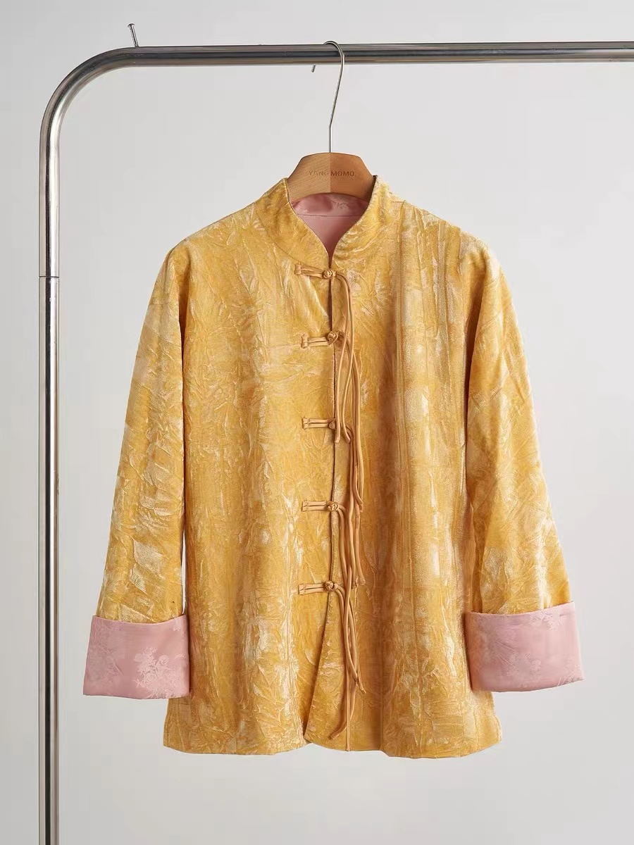 【幂式穿搭】NANFENG新中式丝绒外套秋冬款加厚外套