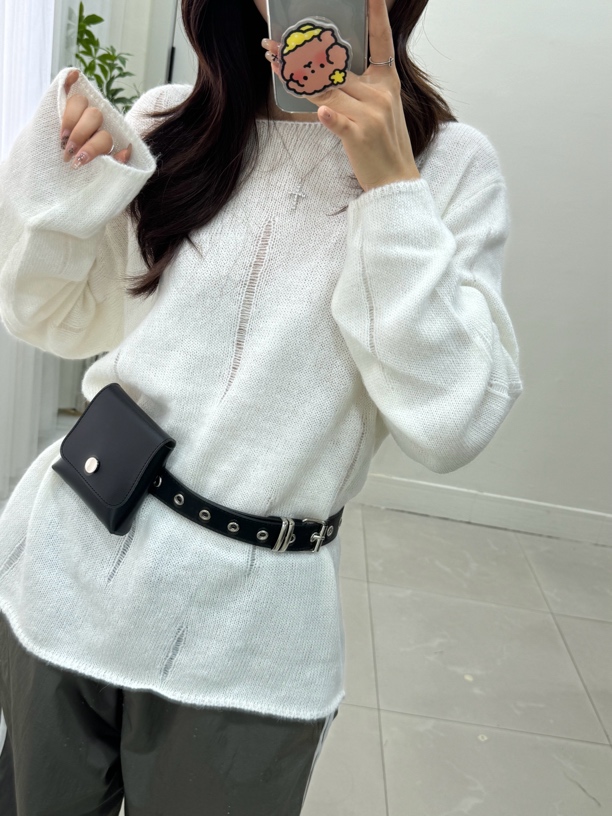 破洞针织毛衣NO退换