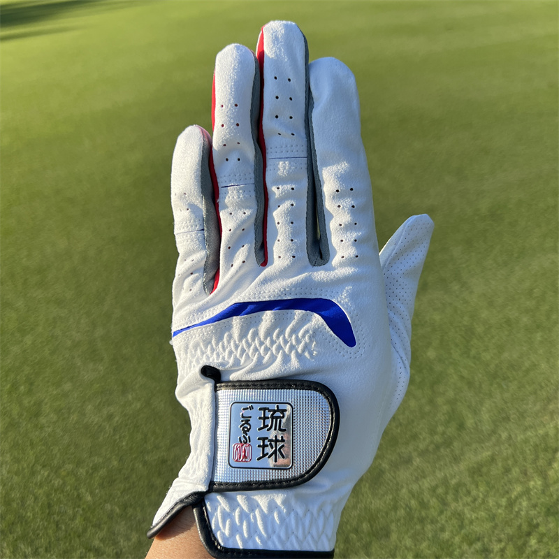 琉球 男士高尔夫手套 耐磨舒适透气性好单只左手防滑golf手套男款