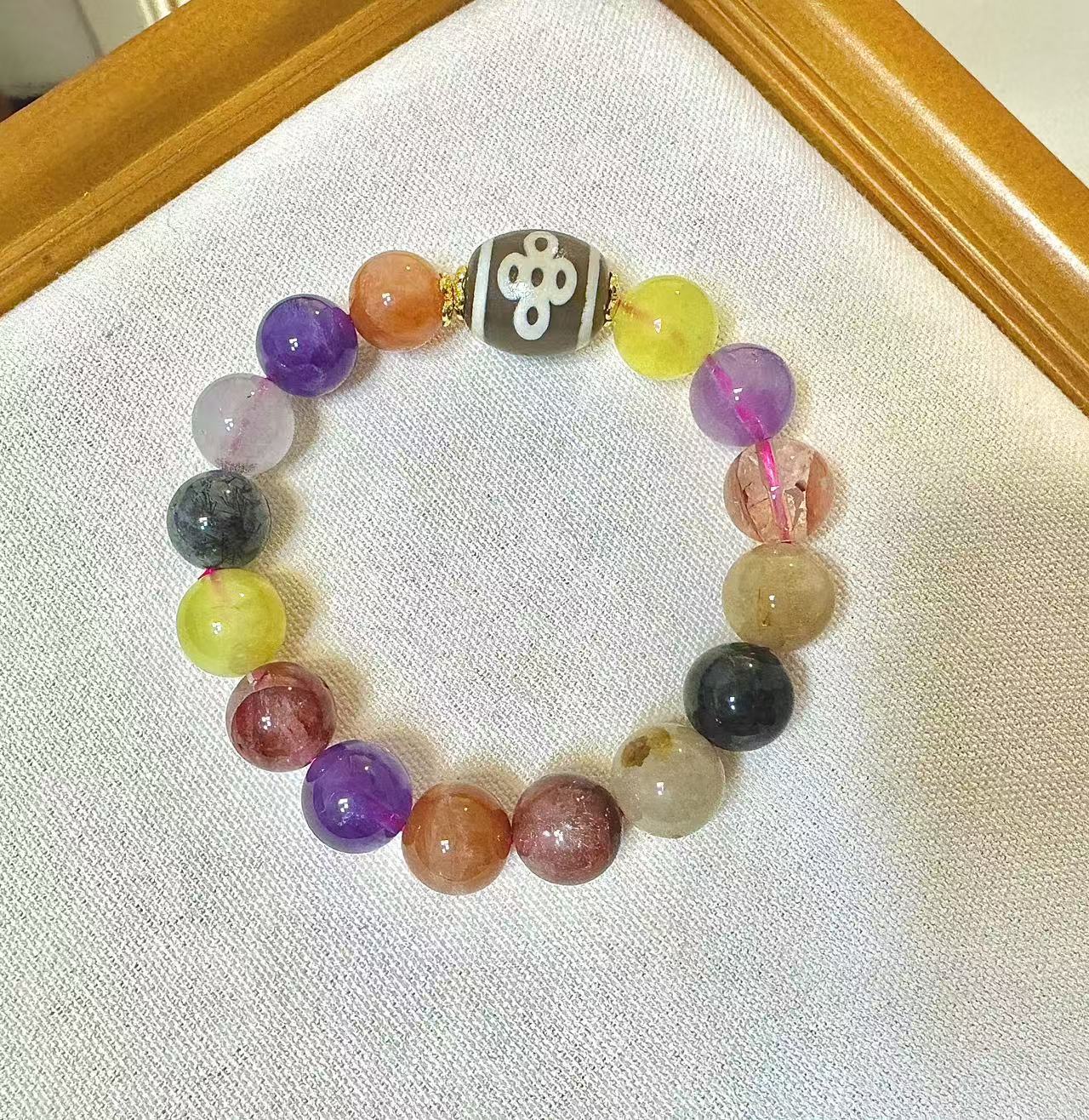  【灰姑娘原创】发晶多宝闪电五Y多宝手串M6187