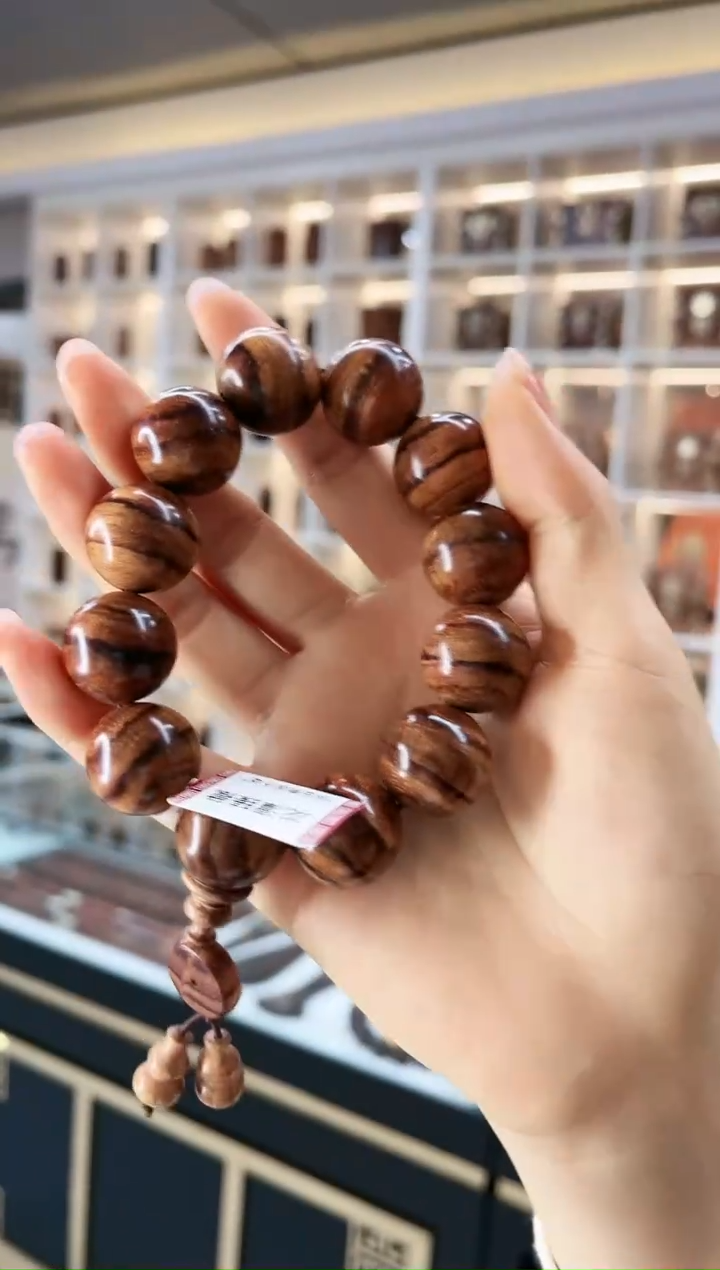 【闪购商品】降香黄檀手串/手链2.0大黑线虎皮纹糠梨单圈