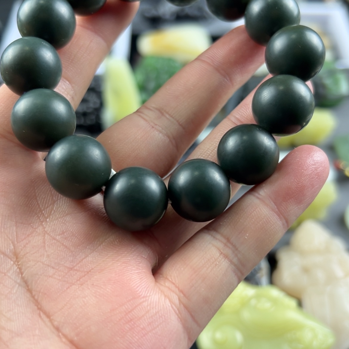 【闪购商品】和田玉（青玉）手链未镶嵌张*枝