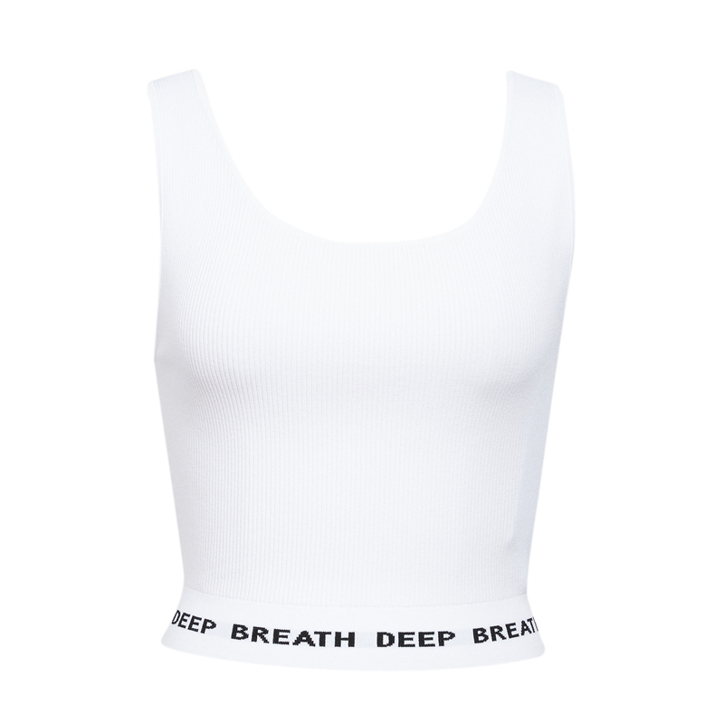 【商场同款】夏秋新时尚百搭经典条纹短款运动修身针织背心5399591