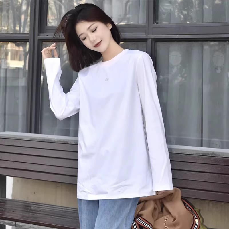 【商场同款】2024秋新装宽松刺绣休闲短袖白色T恤女装上衣1300866