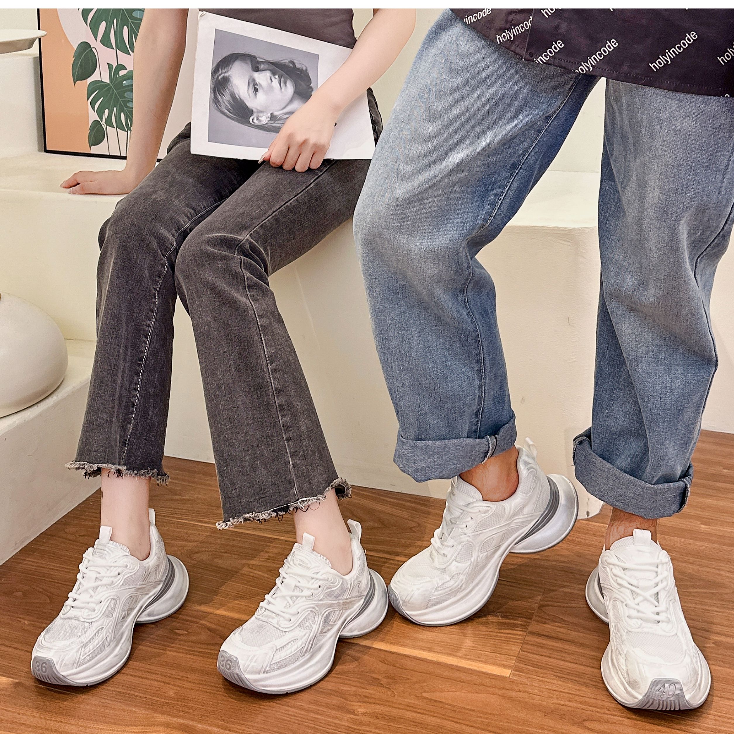 情侣款超轻百搭轻便老爹鞋 5059 Y D3 检